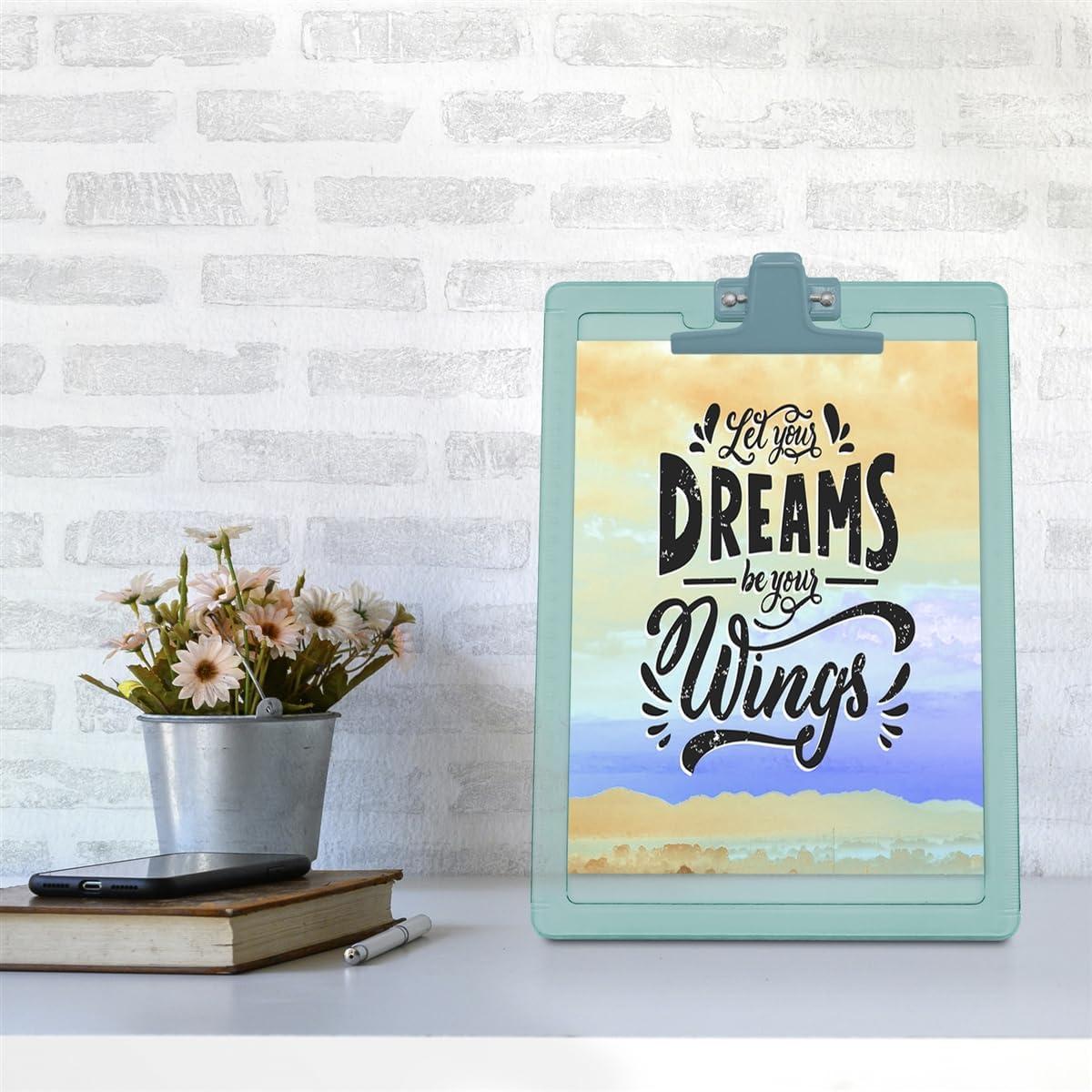 imageAcrimet Clipboard Letter Size A4 13 38 x 9 716 Premium Metal Clip with Side Rulers Plastic Assorted Color 6 Pack