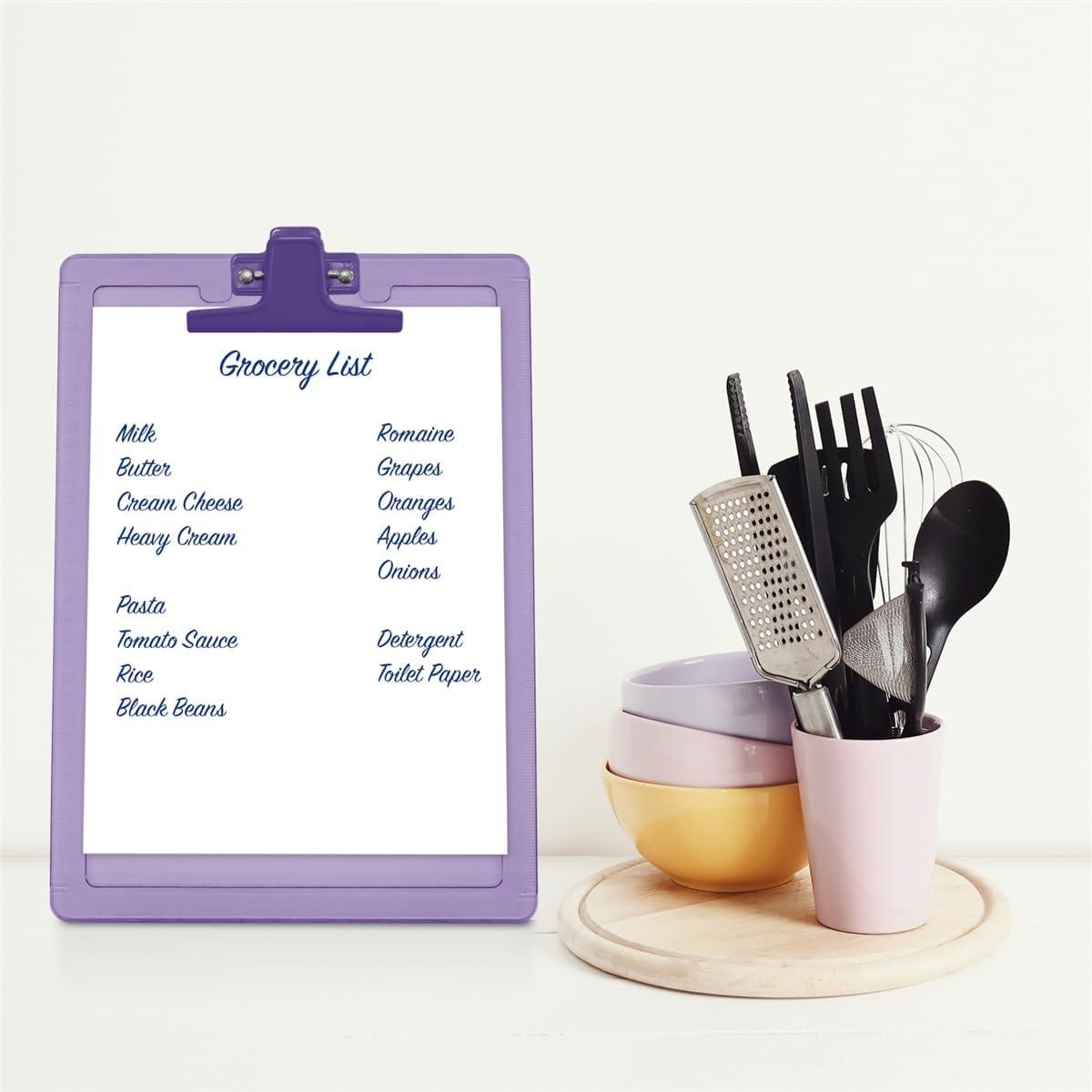 imageAcrimet Clipboard Letter Size A4 13 38 x 9 716 Premium Metal Clip with Side Rulers Plastic Assorted Color 6 Pack