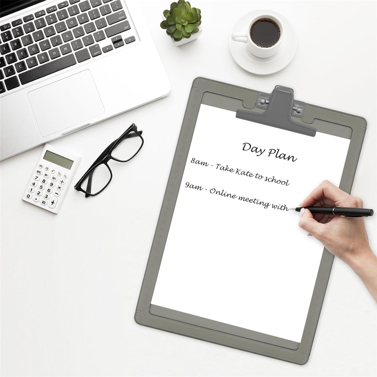 imageAcrimet Clipboard Letter Size A4 13 38 x 9 716 Premium Metal Clip with Side Rulers Plastic Assorted Color 6 Pack