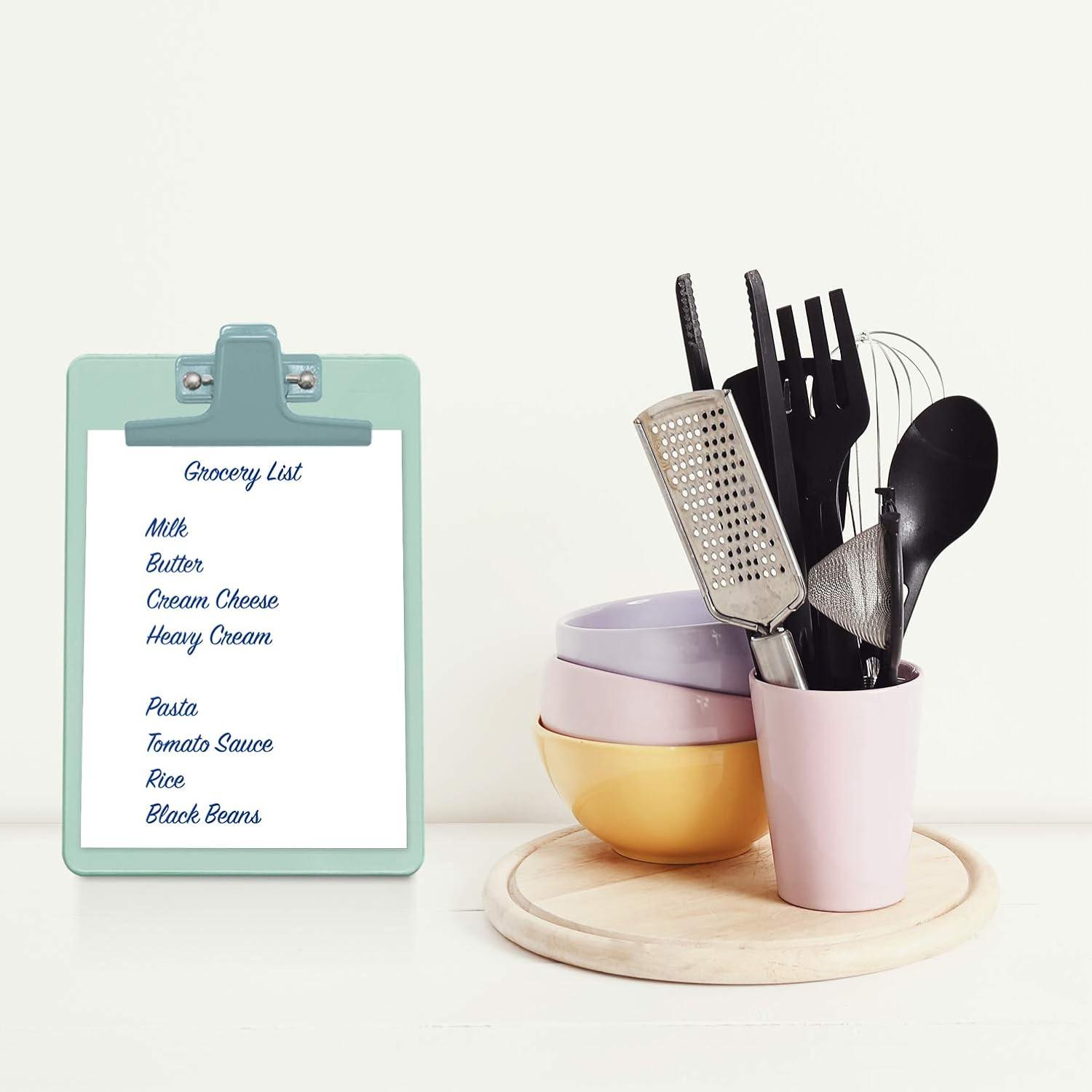 imageAcrimet Clipboard Memo Size A5 9 14quot x 6 13quot Premium Metal Clip Plastic Assorted Color 6 Pack