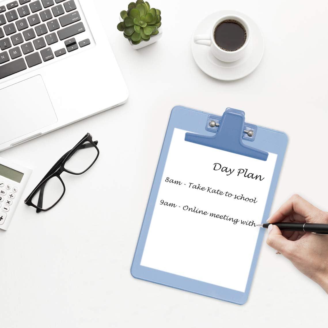 imageAcrimet Clipboard Memo Size A5 9 14quot x 6 13quot Premium Metal Clip Plastic Assorted Color 6 Pack