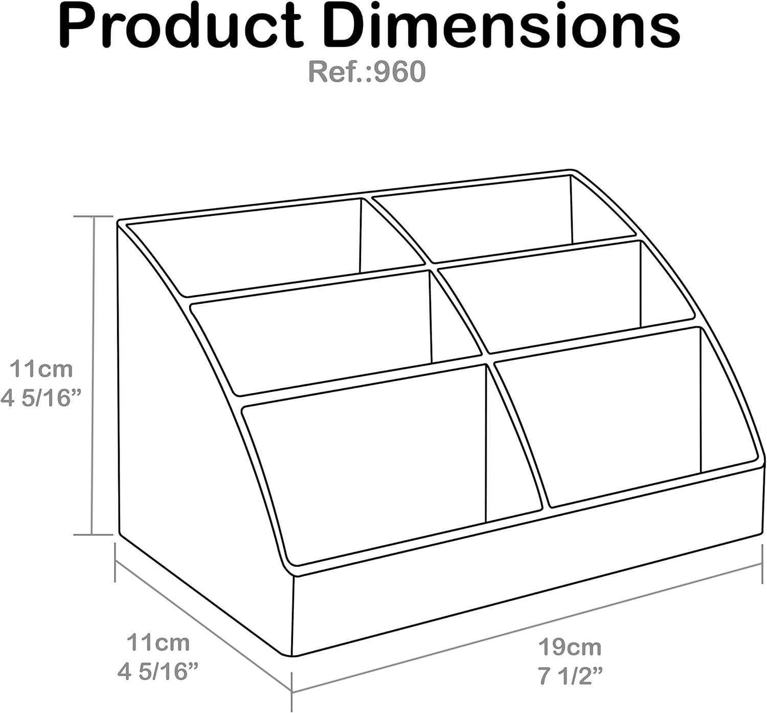 imageAcrimet Desktop Organizer Easy Organizer Caddy Holder for Office Home and School use Plastic Silver Color