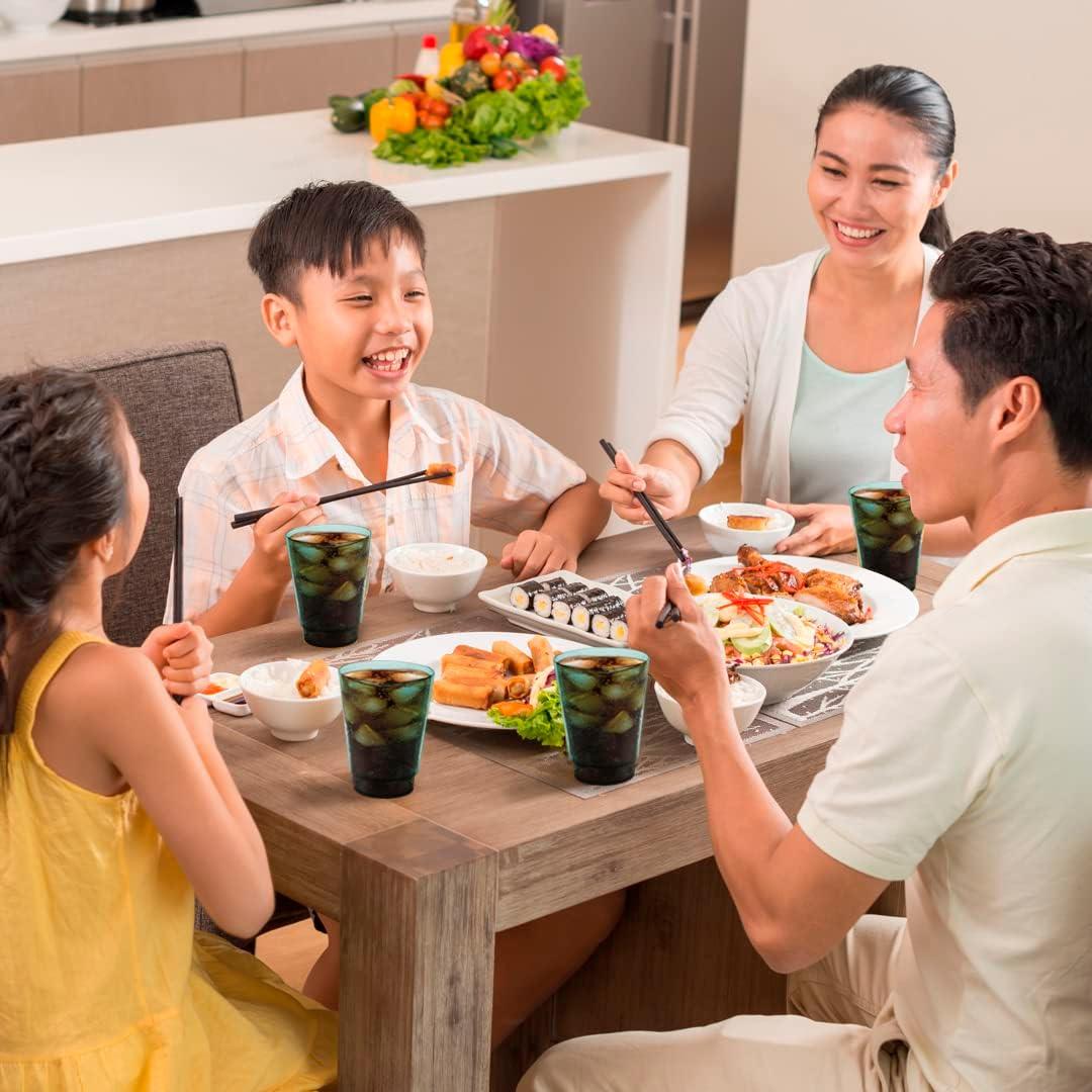 imageAcrimet Plastic Cup Reusable 10oz 300ml Tumbler Water Machine Washable Stackable Beverage Tumblers Drinking Cup Shatterproof Durable Green Color Set of 10