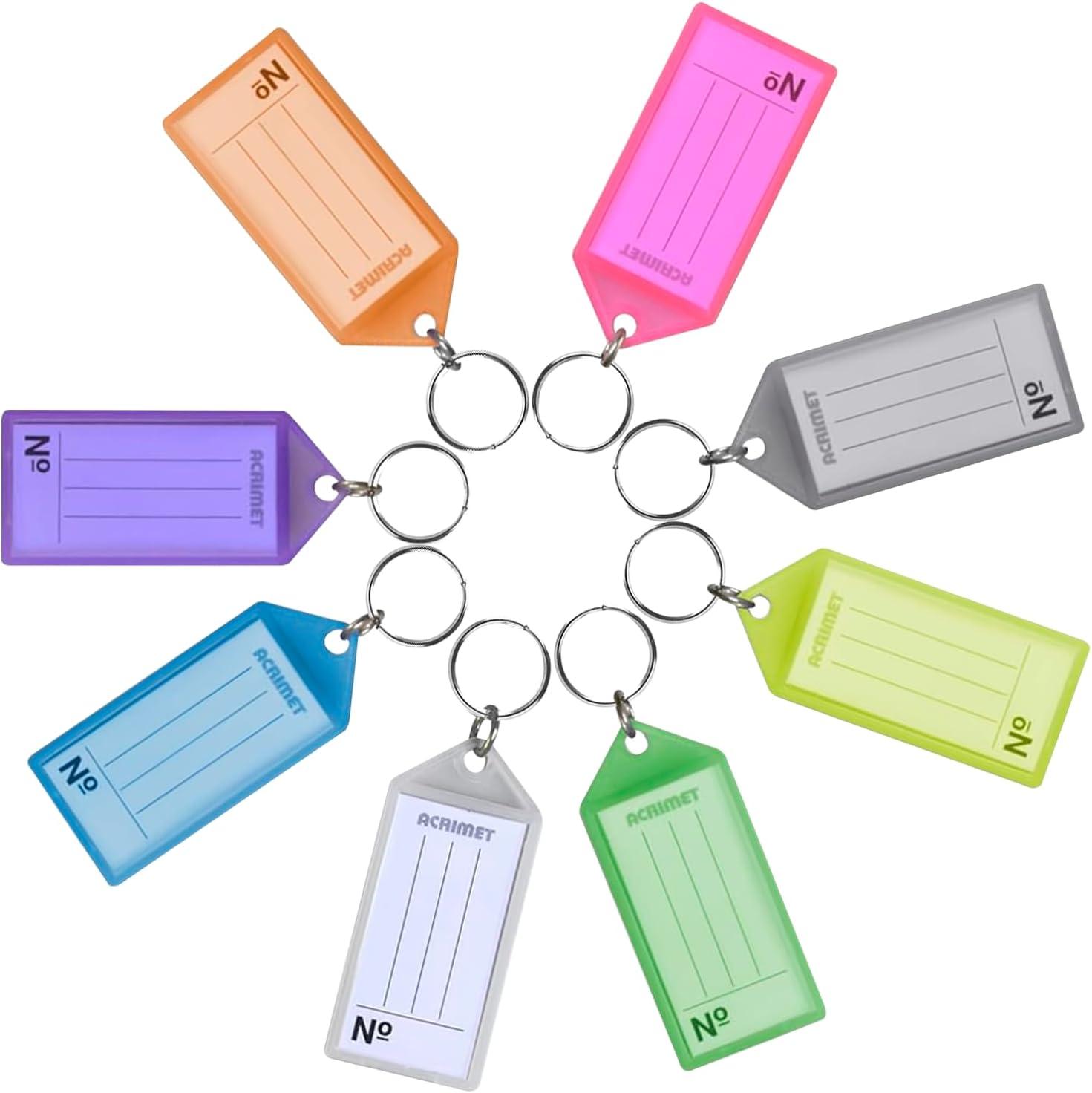 Acrimet Plastic Key Tag with Metal Ring and Label Window (Assorted ...