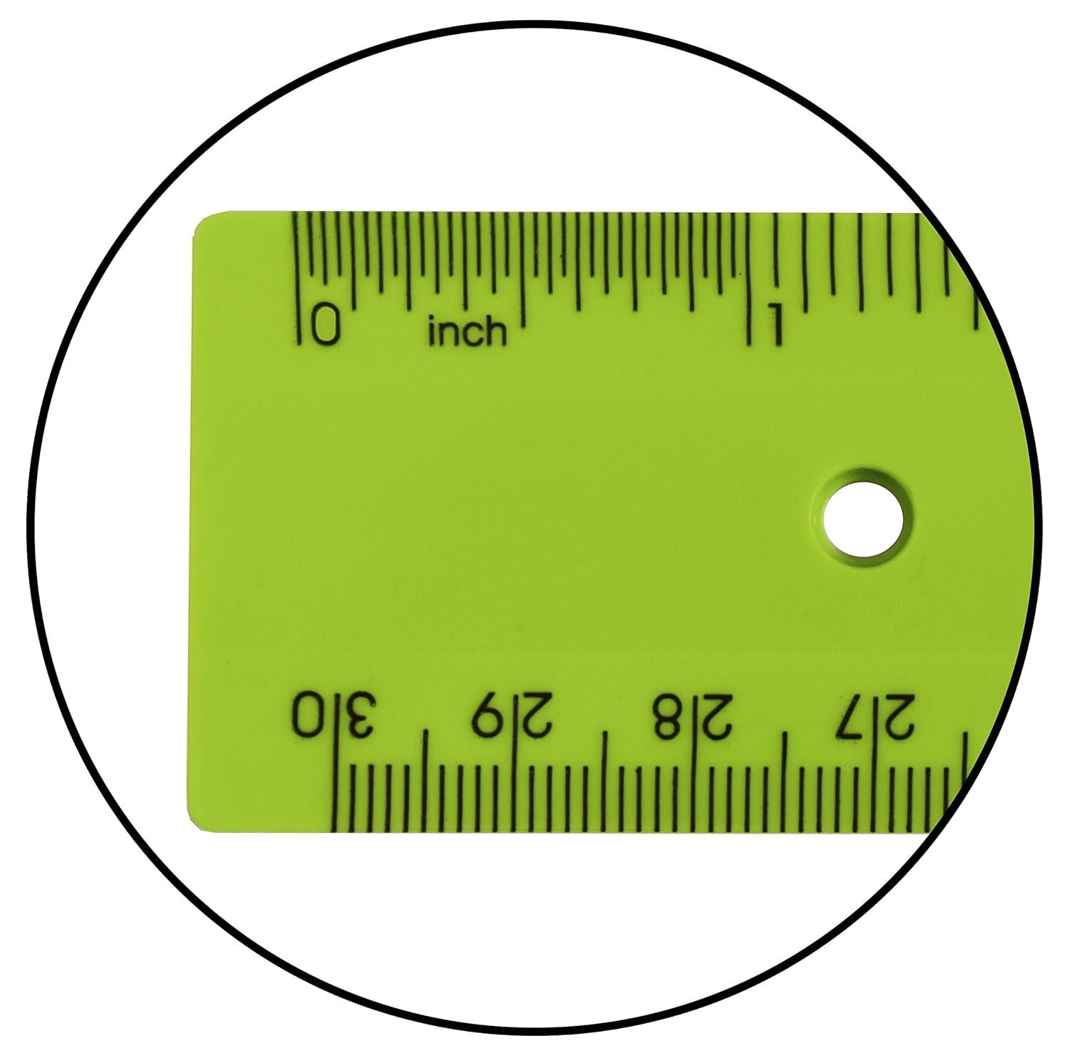 imageAcrimet Plastic Ruler 12 Inches 30 Centimeters Measuring Device Tool for Student School Office Heavy Duty Citric Assorted Color 6 Pack