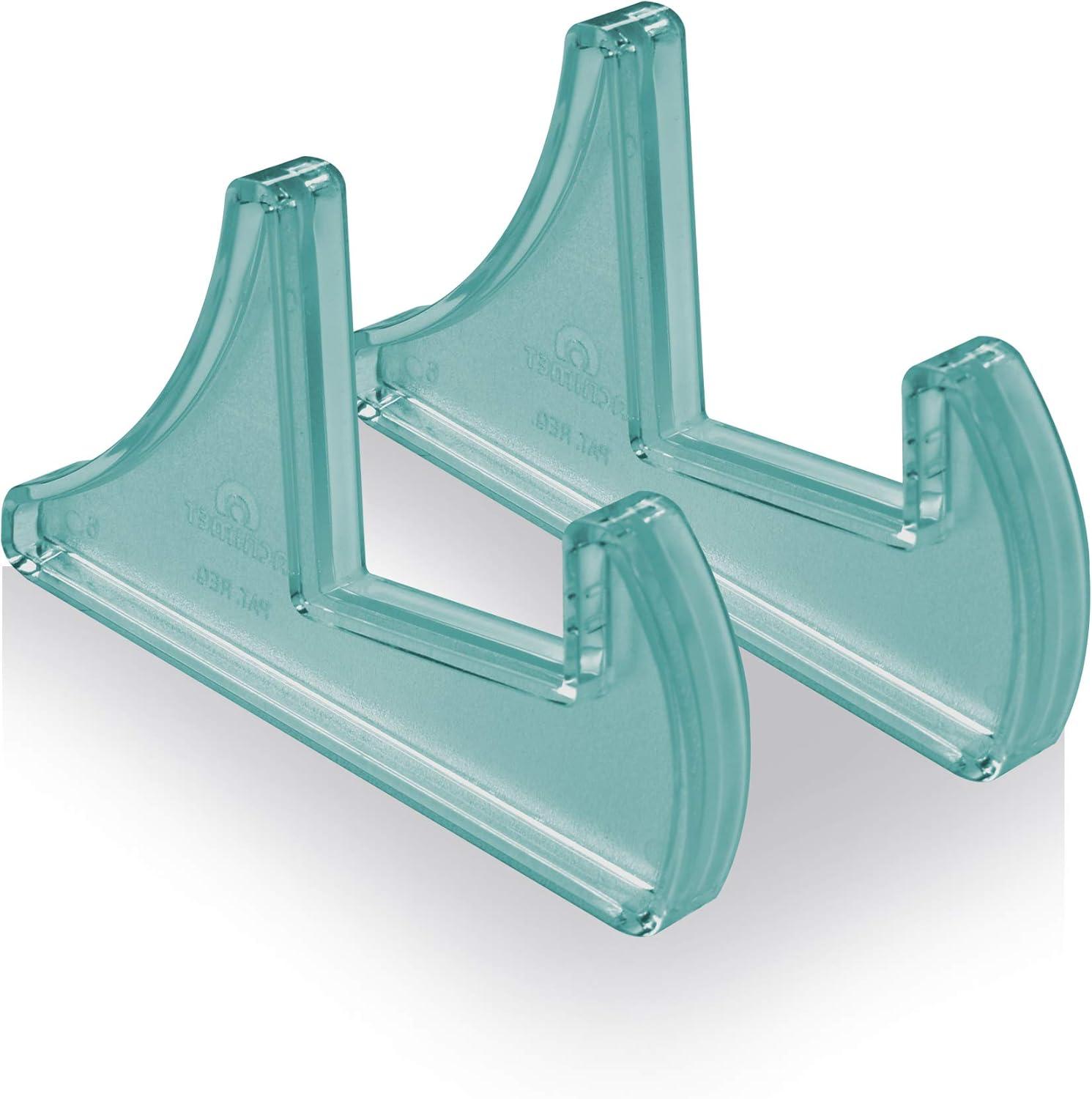 imageAcrimet Pocket File Holder Vertical Design Brochure Display for Wall Mount or Countertop Use Removable Supports Included Letter Size Clear Green Color