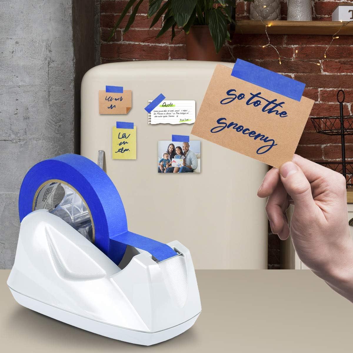 imageAcrimet Premium Desktop Tape Dispenser Jumbo Plastic NonSkid Base Heavy Duty White Color