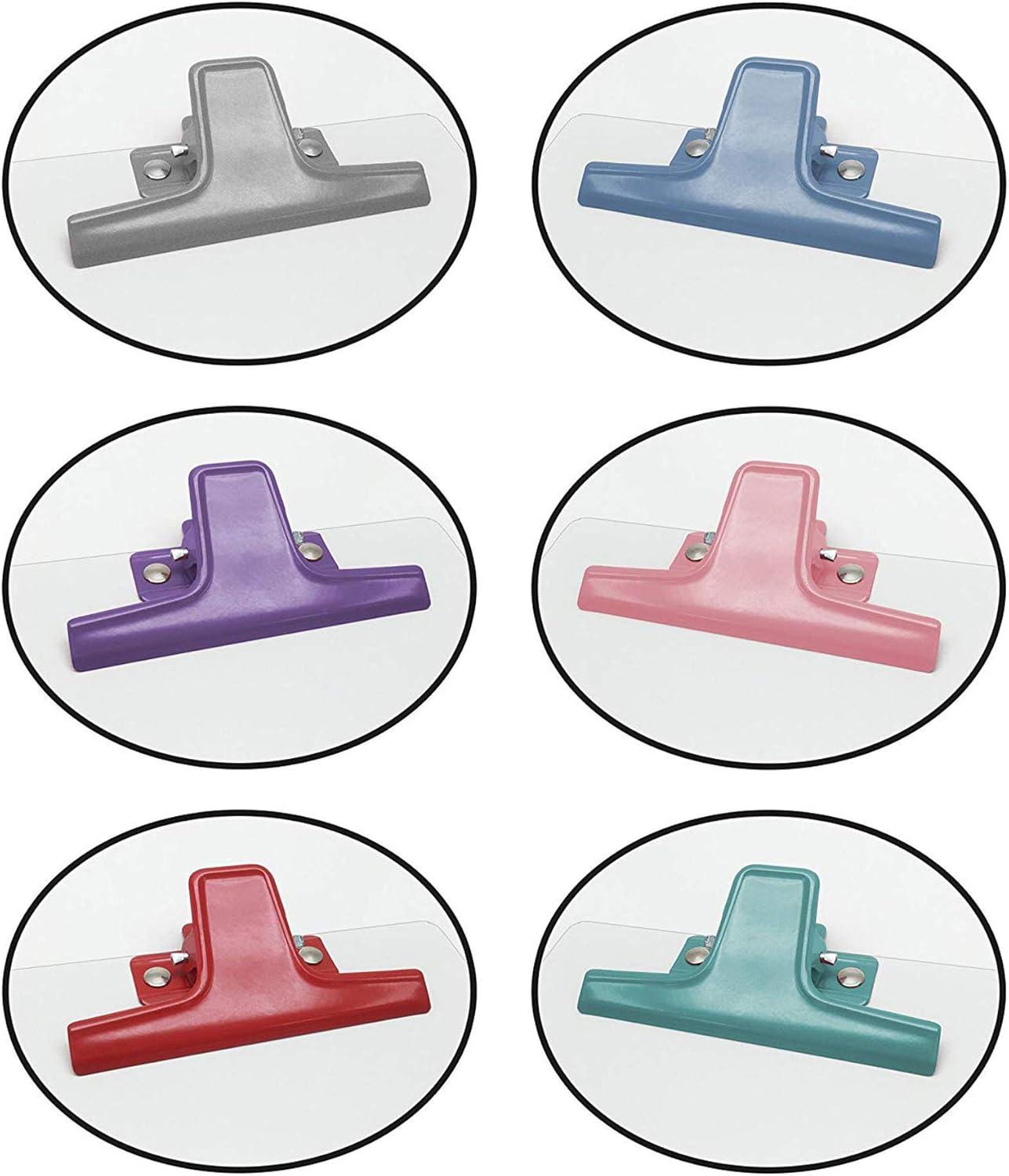 imageAcrimet White Clipboard Letter Size A4 13 x 9 116 Premium Metal Clip Hardboard Assorted Color Clip 6 Pack