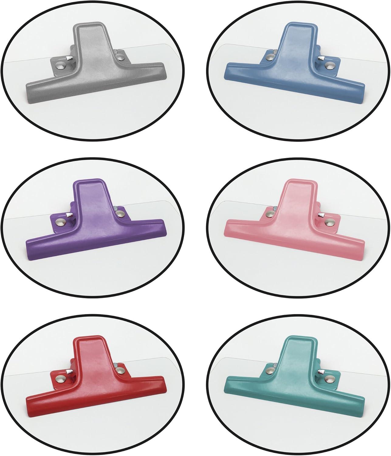 imageAcrimet White Clipboard Memo Size A5 9 116 x 6 516 Premium Metal Clip Hardboard Assorted Color Clip 6 Pack