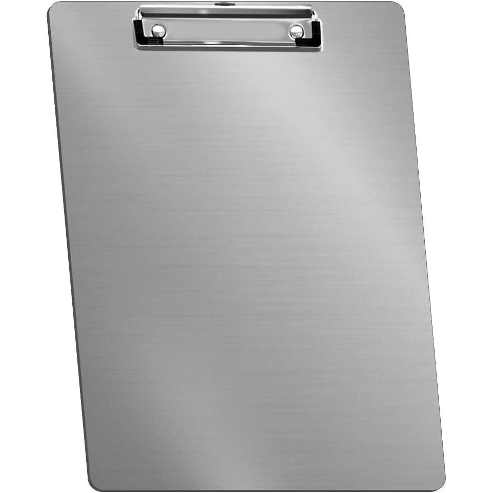imageAcrimet Aluminum Clipboard Document Holder with Low Profile Clip Letter Size A4 13 916 x 9 14 Silver Color 1 Pack