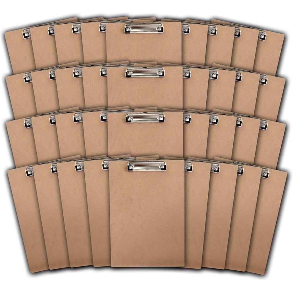 imageAcrimet Clipboard Letter Size A4 13 x 9 116 Low Profile Clip Hardboard 36 Pack