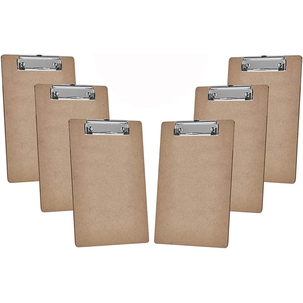 imageAcrimet Clipboard Letter Size A4 13 x 9 116 Low Profile Clip Hardboard 6 Pack