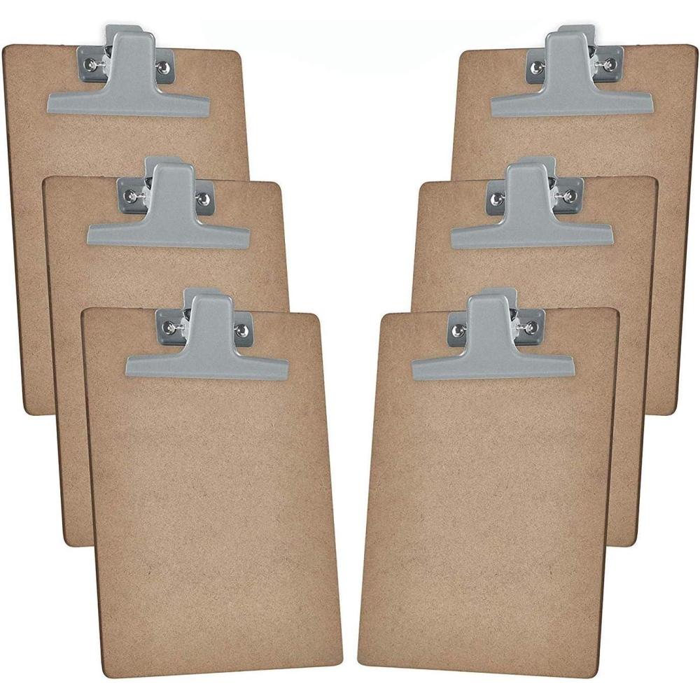 imageAcrimet Clipboard Letter Size A4 13 x 9 116 Premium Metal Clip Hardboard Silver Clip 6 Pack