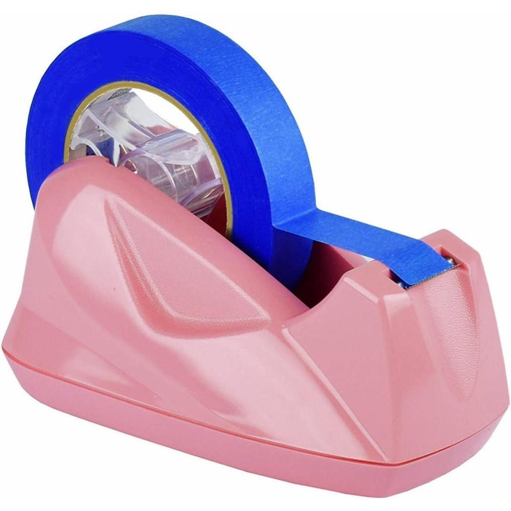 imageAcrimet Premium Desktop Tape Dispenser Jumbo Plastic NonSkid Base Heavy Duty Pink Color
