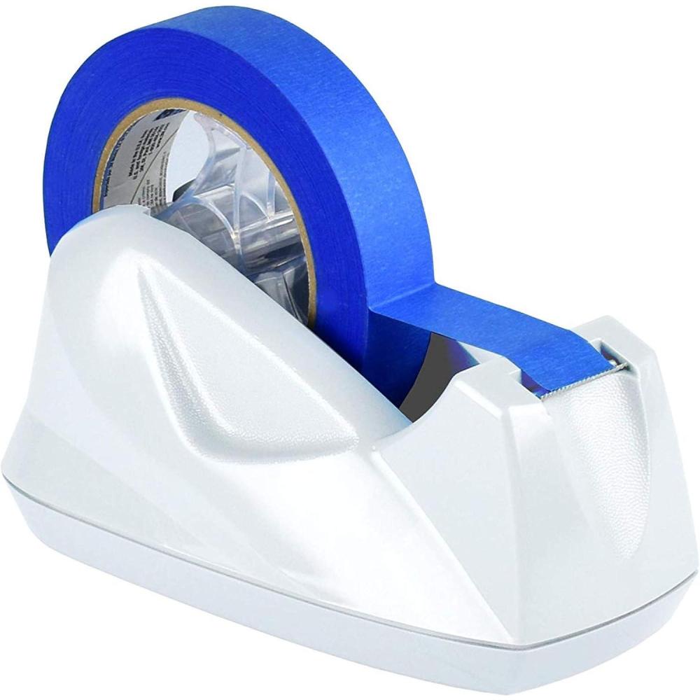 imageAcrimet Premium Desktop Tape Dispenser Jumbo Plastic NonSkid Base Heavy Duty White Color