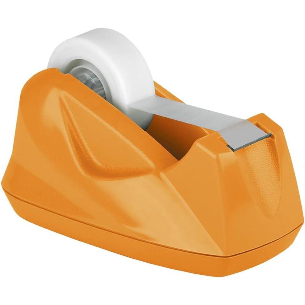 imageAcrimet Premium Desktop Tape Dispenser Plastic NonSkid Base Heavy Duty Orange Color