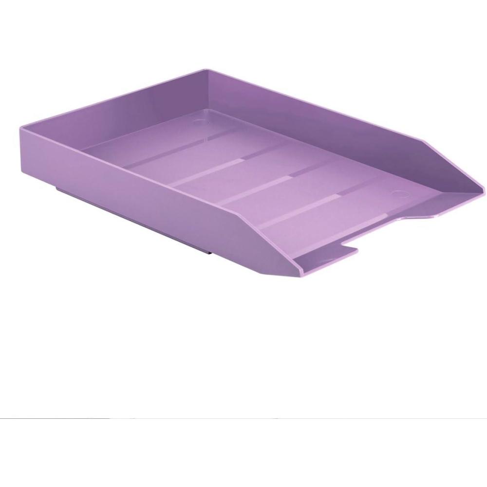 imageAcrimet Stackable Letter Tray Front Load Letter Size Plastic Solid Purple Color 1 UnitSolid Purple Color