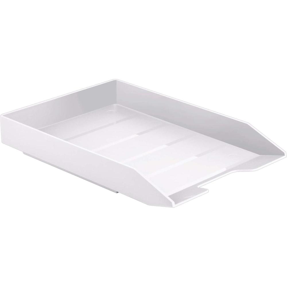 imageAcrimet Stackable Letter Tray Front Load Letter Size Plastic White Color 1 Unit