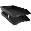 Acrimet 2 Tier Legal Letter Tray, Facility Front Load (Legal Size) (Plastic) (Black Color) Made in USA