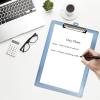 Acrimet 3 Pack Clipboard Letter Size A4 (13 3/8” x 9 7/16”) Low Profile Clip & Side Rulers, Durable Plastic for Office, School, Home Use – Clear Blue Color