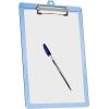 Acrimet 3 Pack Clipboard Letter Size A4 (13 3/8” x 9 7/16”) Low Profile Clip & Side Rulers, Durable Plastic for Office, School, Home Use – Clear Blue Color