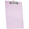 Acrimet 3 Pack Clipboard Letter Size A4 (13 3/8” x 9 7/16”) Low Profile Clip & Side Rulers, Durable Plastic for Office, School, Home Use – Clear Pink Color