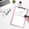 Acrimet 3 Pack Clipboard Letter Size A4 (13 3/8” x 9 7/16”) Low Profile Clip & Side Rulers, Durable Plastic for Office, School, Home Use – Clear Pink Color