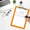 Acrimet 3 Pack Clipboard Letter Size A4 (13 3/8” x 9 7/16”) Low Profile Clip & Side Rulers, Durable Plastic for Office, School, Home Use – Orange Color