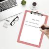 Acrimet 3 Pack Clipboard Letter Size A4 (13 3/8” x 9 7/16”) Low Profile Clip & Side Rulers, Durable Plastic for Office, School, Home Use – Solid Pink Color