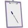 Acrimet 3 Pack Clipboard Letter Size A4 (13 3/8” x 9 7/16”) Low Profile Clip & Side Rulers, Durable Plastic for Office, School, Home Use – Solid Purple Color