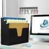 Acrimet 3 Tier Horizontal Hanging File and Folder Organizer – Desktop Storage for Paper Letter / A4 Size – Stackable Design for Office, Home, School – Plastic Black