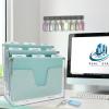 Acrimet 3 Tier Horizontal Hanging File and Folder Organizer – Desktop Storage for Paper Letter / A4 Size – Stackable Design for Office, Home, School – Plastic Clear Crystal