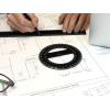 Acrimet 360º Degree Protractor Premium (12cm Diameter) (Black Color) (1 Pack)