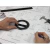 Acrimet 360º Degree Protractor Premium (12cm Diameter) (Black Color) (1 Pack)