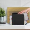 Acrimet 4 Section Vertical Metal File Sorter, Desktop File Organizer, Compact and Efficient Solution for Papers & Folders – Black Color
