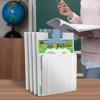 Acrimet 4 Section Vertical Metal File Sorter, Desktop File Organizer, Compact and Efficient Solution for Papers & Folders – White Color