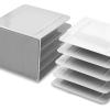 Acrimet 4 Section Vertical Metal File Sorter, Desktop File Organizer, Compact and Efficient Solution for Papers & Folders – White Color