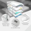 Acrimet 4 Tier Legal Letter Tray, Facility Front Load (Legal Size) (Plastic) (Clear Crystal Color) Made in USA
