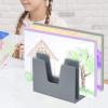 Acrimet 5 Section Incline File Sorter Organizer, Mail, Folder, Letter Desk Organizer, Rack for Office Organization Desktop (Plastic) (Silver Color)