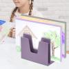 Acrimet 5 Section Incline File Sorter Organizer, Mail, Folder, Letter Desk Organizer, Rack for Office Organization Desktop (Plastic) (Solid Purple Color)