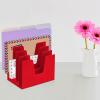 Acrimet 5 Section Incline File Sorter Organizer, Mail, Folder, Letter Desk Organizer, Rack for Office Organization Desktop (Plastic) (Solid Red Color)