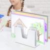 Acrimet 5 Section Incline File Sorter Organizer, Mail, Folder, Letter Desk Organizer, Rack for Office Organization Desktop (Plastic) (White Color)