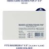 Acrimet A-Z Index Card Guides for 4” X 6” Card Holder (White Cards with Blue Tabs)