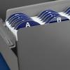 Acrimet A-Z Index Card Guides for 4” X 6” Card Holder (White Cards with Blue Tabs)