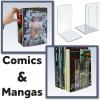 Acrimet Bookends 1 Pair, Clear Plastic Bookends for Shelves or Desktop, Book Holder for Home, Office, Library, School (Clear Crystal Color)(Clear Crystal)