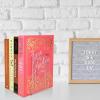 Acrimet Bookends 1 Pair, Clear Plastic Bookends for Shelves or Desktop, Book Holder for Home, Office, Library, School (Clear Crystal Color)(Clear Crystal)