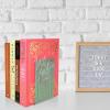 Acrimet Bookends 1 Pair, Clear Plastic Bookends for Shelves or Desktop, Book Holder for Home, Office, Library, School (Clear Crystal Color)(Clear Green)