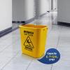 Acrimet Bucket and Wet Floor Sign, Leak Collector Bucket, Caution Wet Floor, Bilingual Safety Sign on Both Sides in English and Spanish, 27 Quart (Plastic) (Yellow Color) (Set of 2)