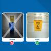 Acrimet Bucket and Wet Floor Sign, Leak Collector Bucket, Caution Wet Floor, Bilingual Safety Sign on Both Sides in English and Spanish, 27 Quart (Plastic) (Yellow Color) (Set of 4)