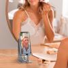 Acrimet Cell Phone Stand for use on Desk or Wall Mount, Charging Dock, Compatible with iPhone and Others Smartphones (Heavy Duty Metal) (Silver Color)